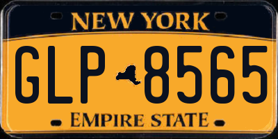 NY license plate GLP8565