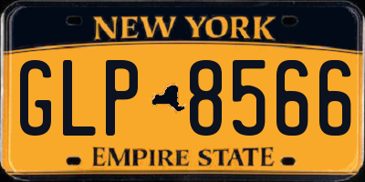 NY license plate GLP8566