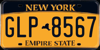 NY license plate GLP8567