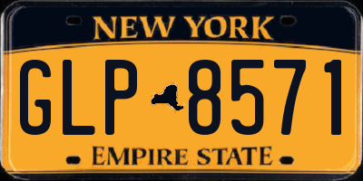 NY license plate GLP8571