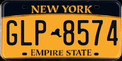 NY license plate GLP8574