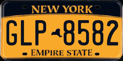 NY license plate GLP8582