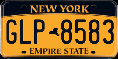 NY license plate GLP8583