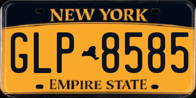 NY license plate GLP8585