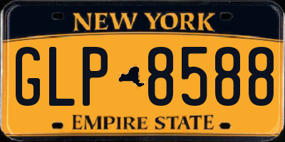 NY license plate GLP8588