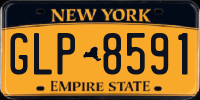 NY license plate GLP8591