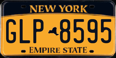 NY license plate GLP8595