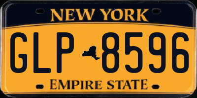 NY license plate GLP8596