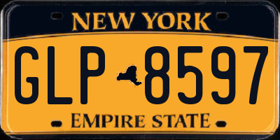 NY license plate GLP8597