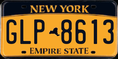 NY license plate GLP8613