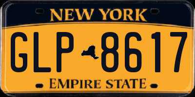NY license plate GLP8617