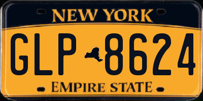 NY license plate GLP8624