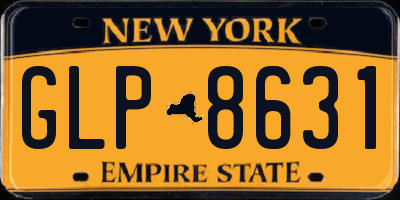 NY license plate GLP8631