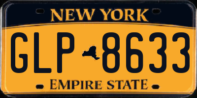 NY license plate GLP8633