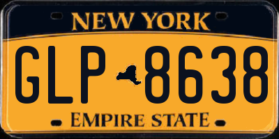 NY license plate GLP8638