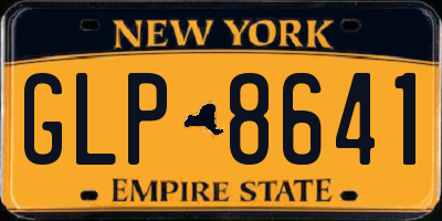 NY license plate GLP8641