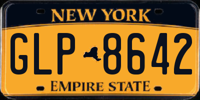 NY license plate GLP8642