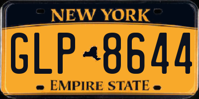 NY license plate GLP8644