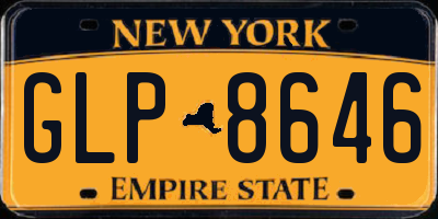 NY license plate GLP8646