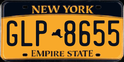 NY license plate GLP8655
