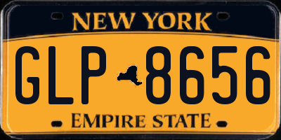 NY license plate GLP8656