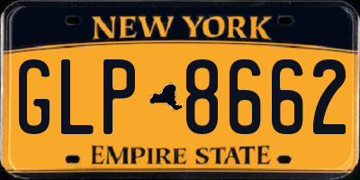 NY license plate GLP8662