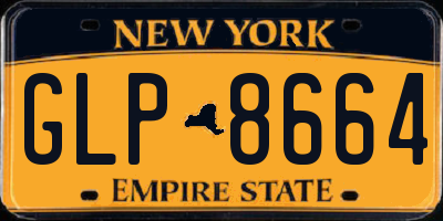 NY license plate GLP8664