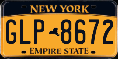 NY license plate GLP8672