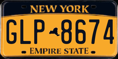 NY license plate GLP8674