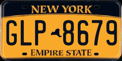 NY license plate GLP8679