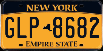 NY license plate GLP8682