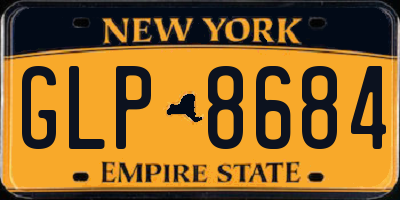 NY license plate GLP8684