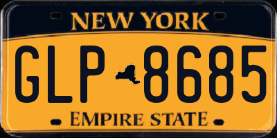 NY license plate GLP8685