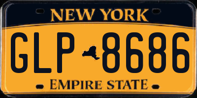 NY license plate GLP8686