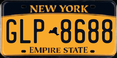 NY license plate GLP8688