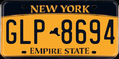 NY license plate GLP8694