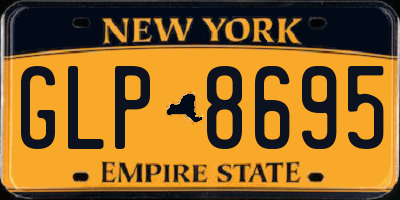 NY license plate GLP8695