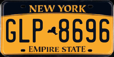 NY license plate GLP8696