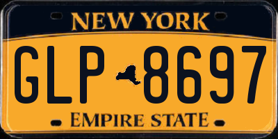 NY license plate GLP8697