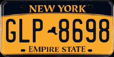 NY license plate GLP8698