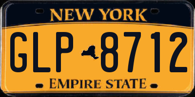 NY license plate GLP8712