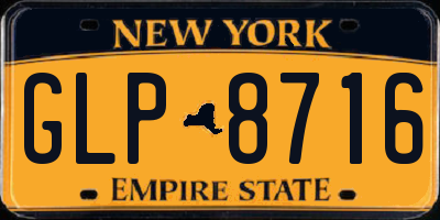 NY license plate GLP8716
