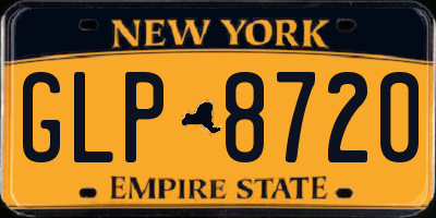 NY license plate GLP8720