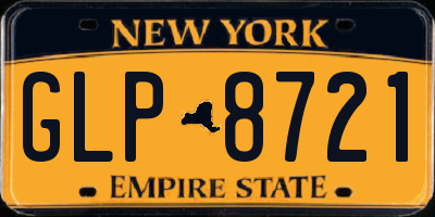 NY license plate GLP8721