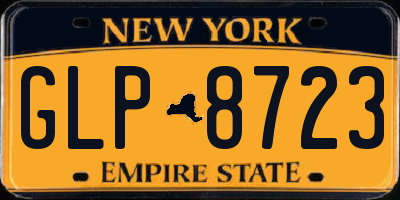 NY license plate GLP8723