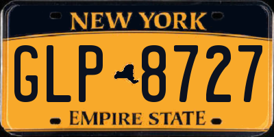 NY license plate GLP8727
