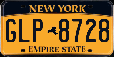 NY license plate GLP8728