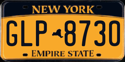 NY license plate GLP8730