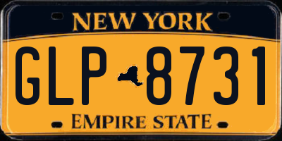 NY license plate GLP8731