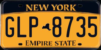NY license plate GLP8735
